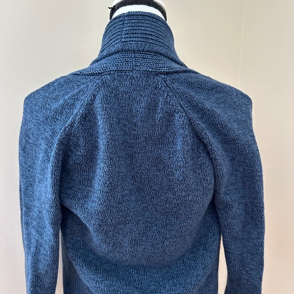 *L.L. BEAN* Blue Long Sleeve Knitted Open-Front Cotton Sweater Size XS - Picture 5 of 8